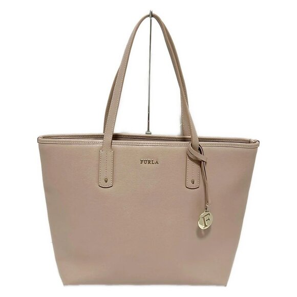 Auth FURLA - Light Pink Leather Shoulder Bag - Picture 2 of 9